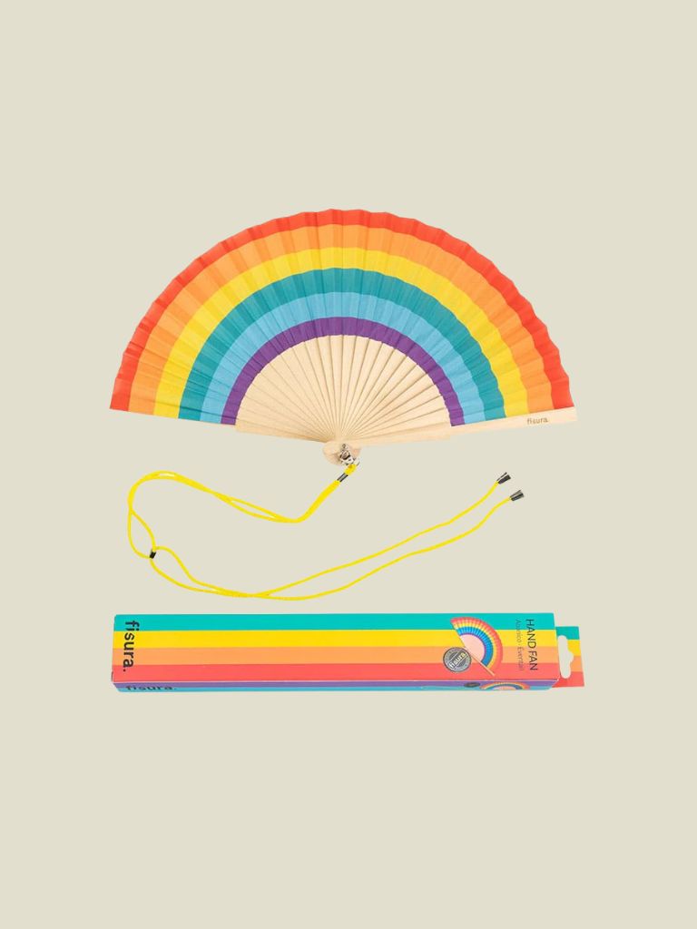 Hand Fan Rainbow
