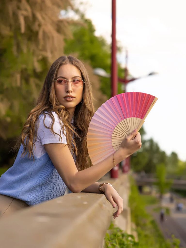 Hand Fan Sunset