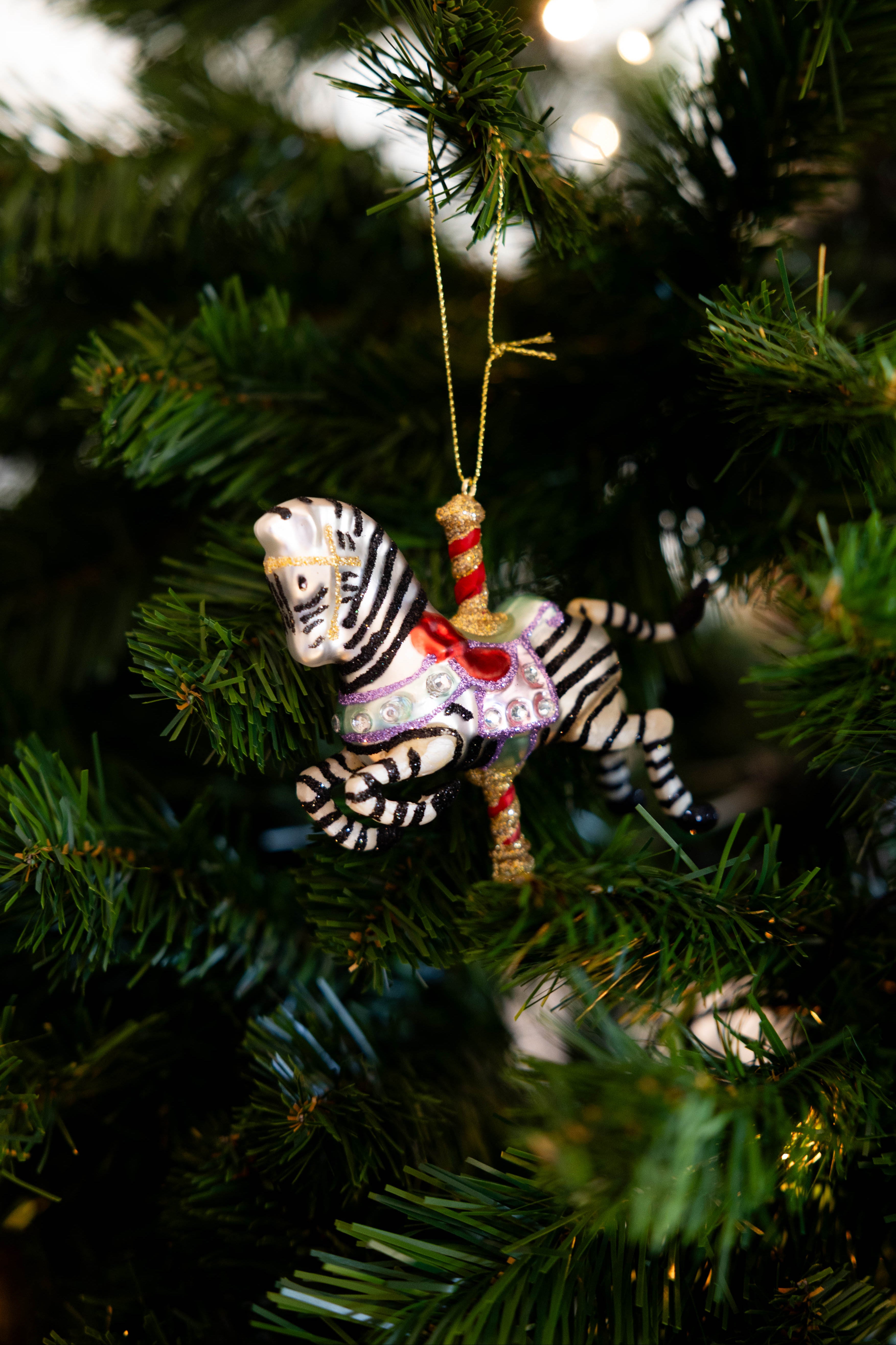 Ornament Carousel Zebra