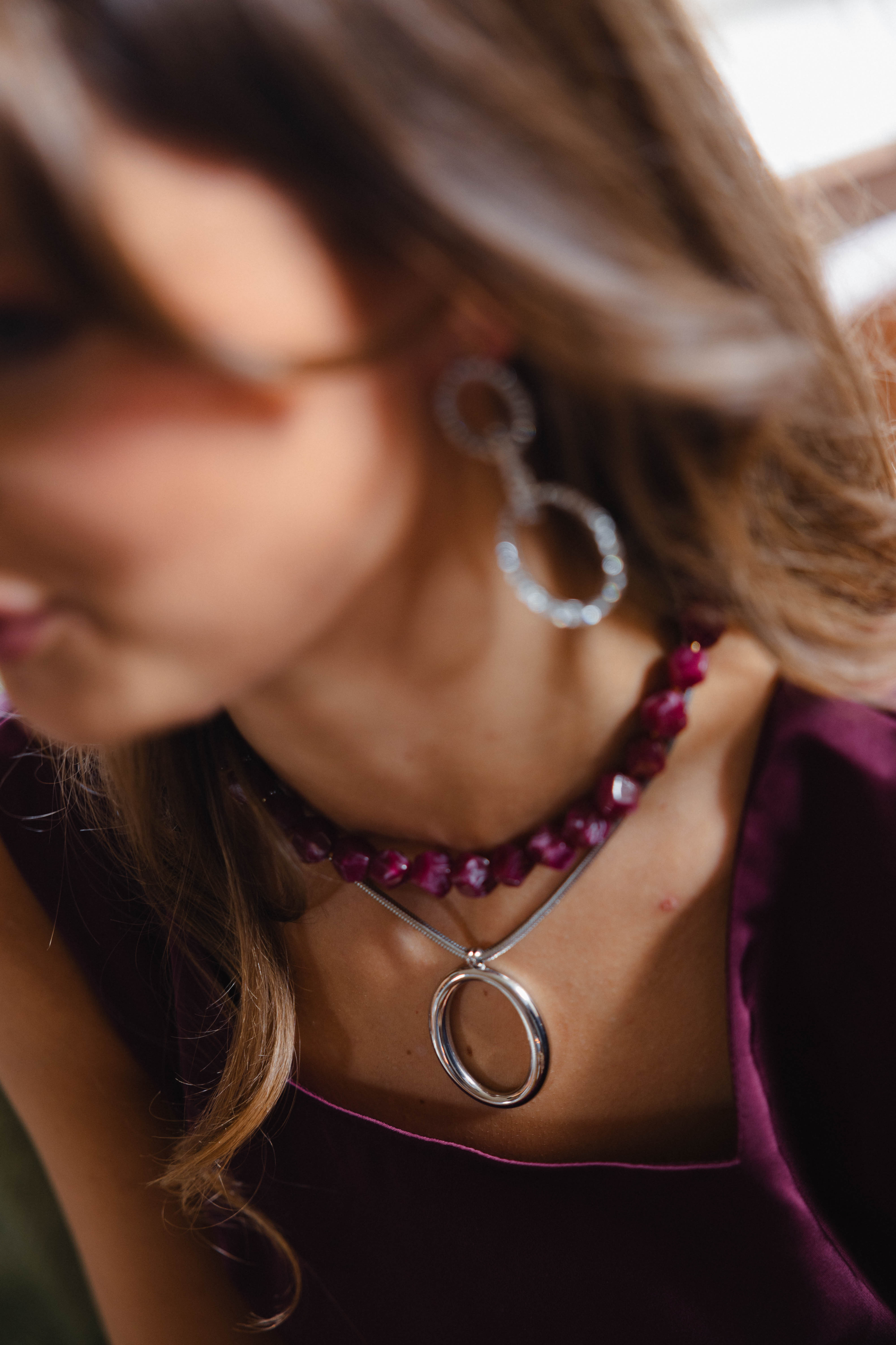 Necklace Big Circle Silver