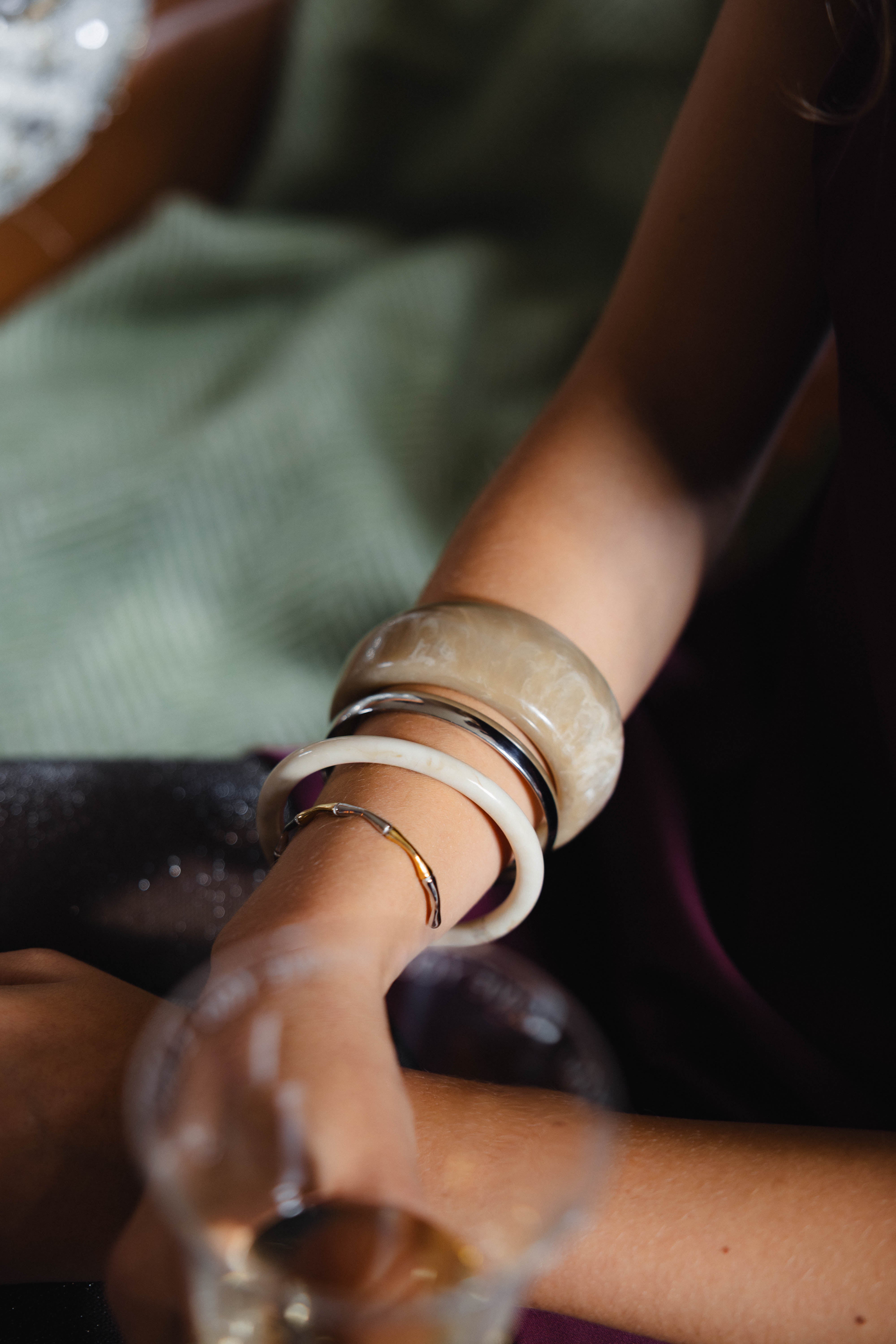 Bracelet Cuff Bamboo Duo