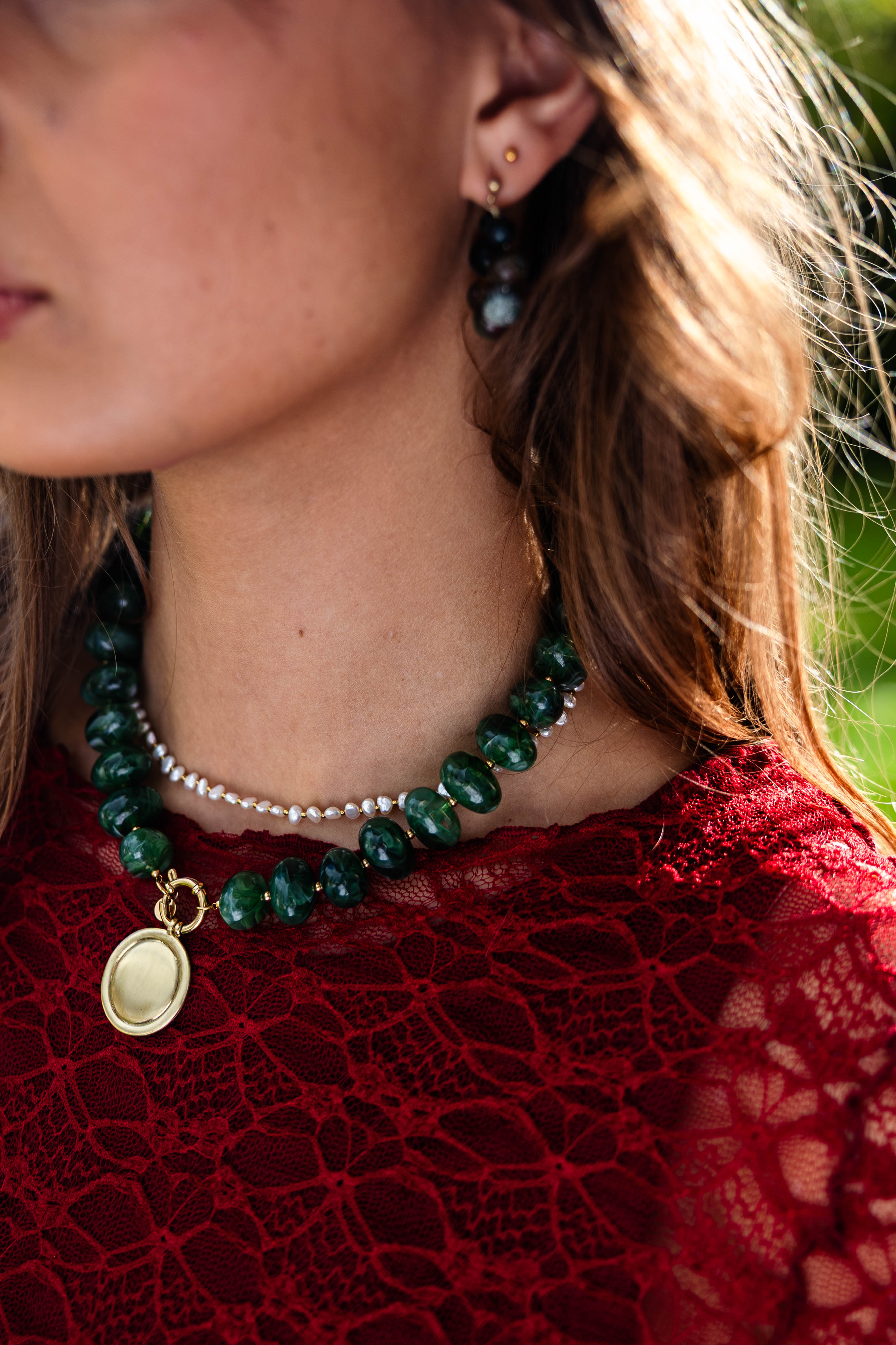 Necklace Pearls And Beads Small Gold