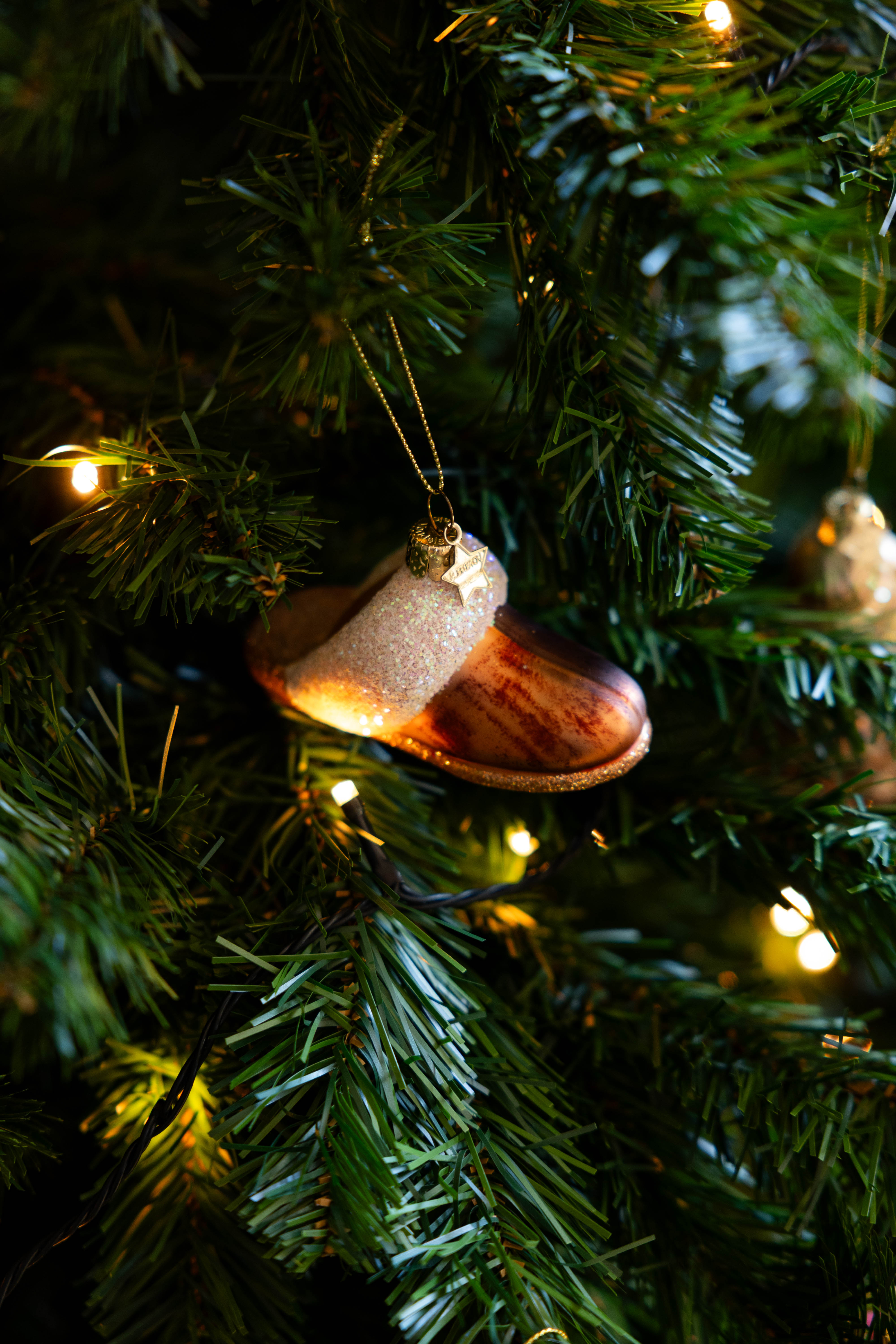 Ornament Brown Suede Slippers