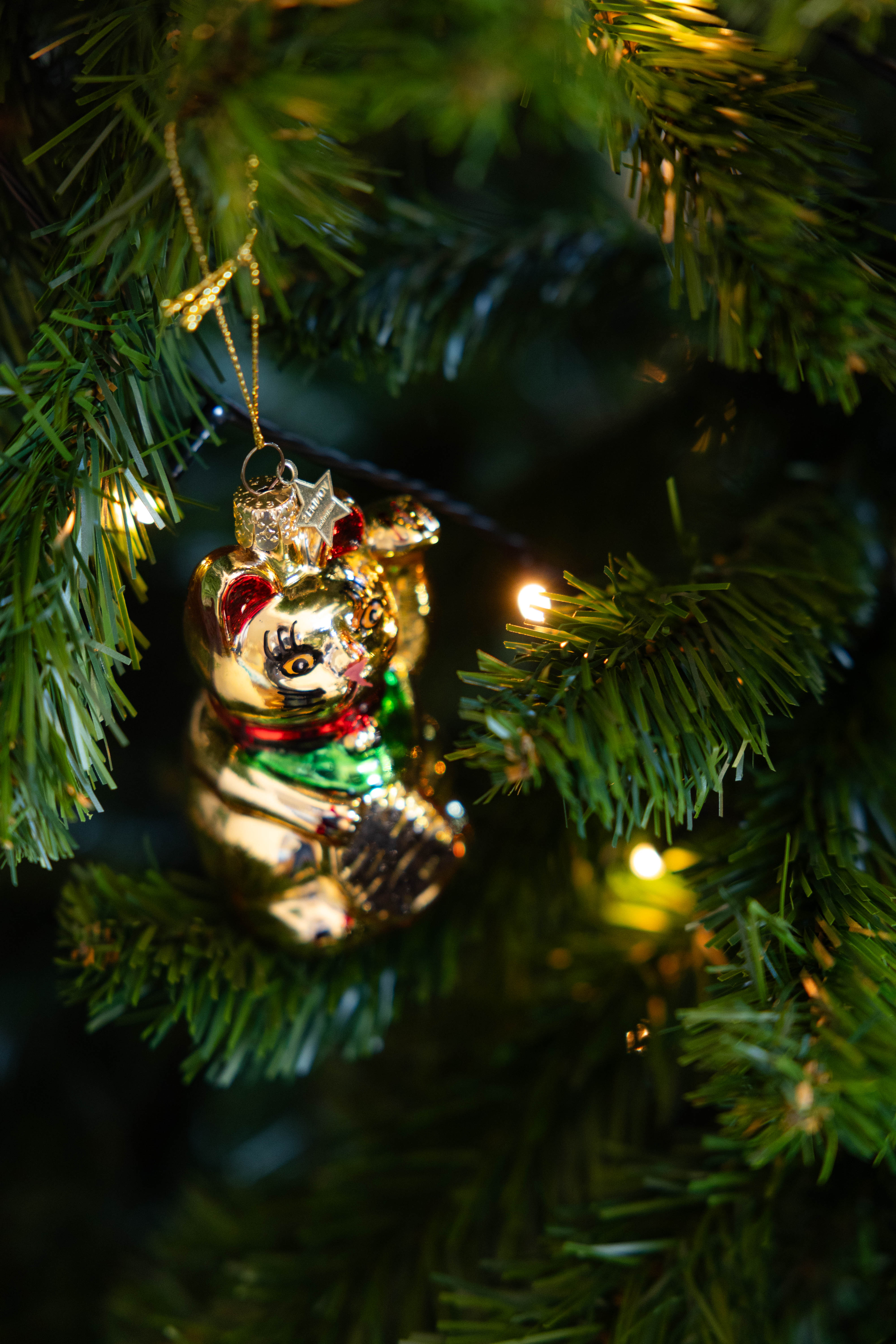 Ornament Gold Lucky Cat
