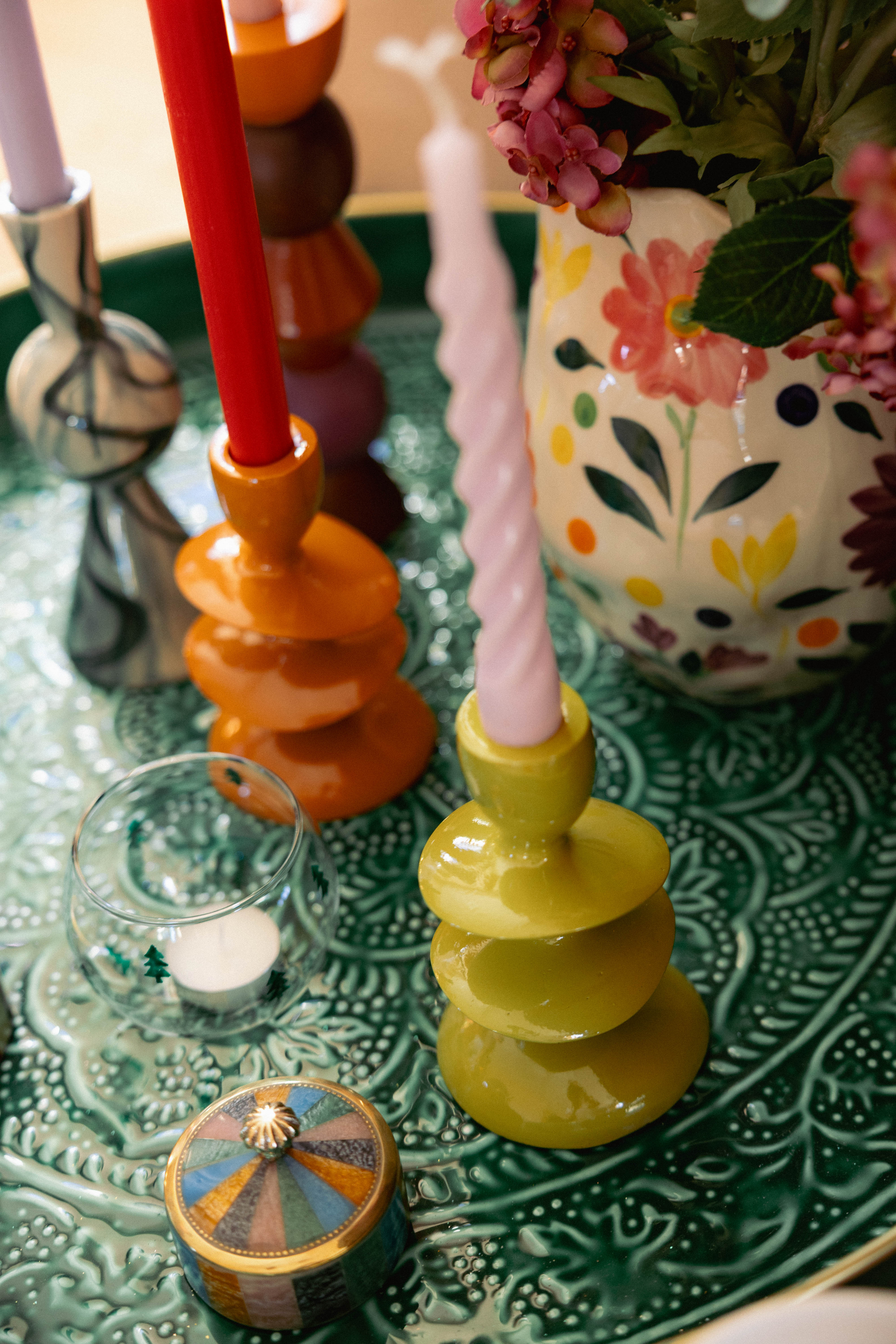 Candle Holder Tove Evergreen Sprig