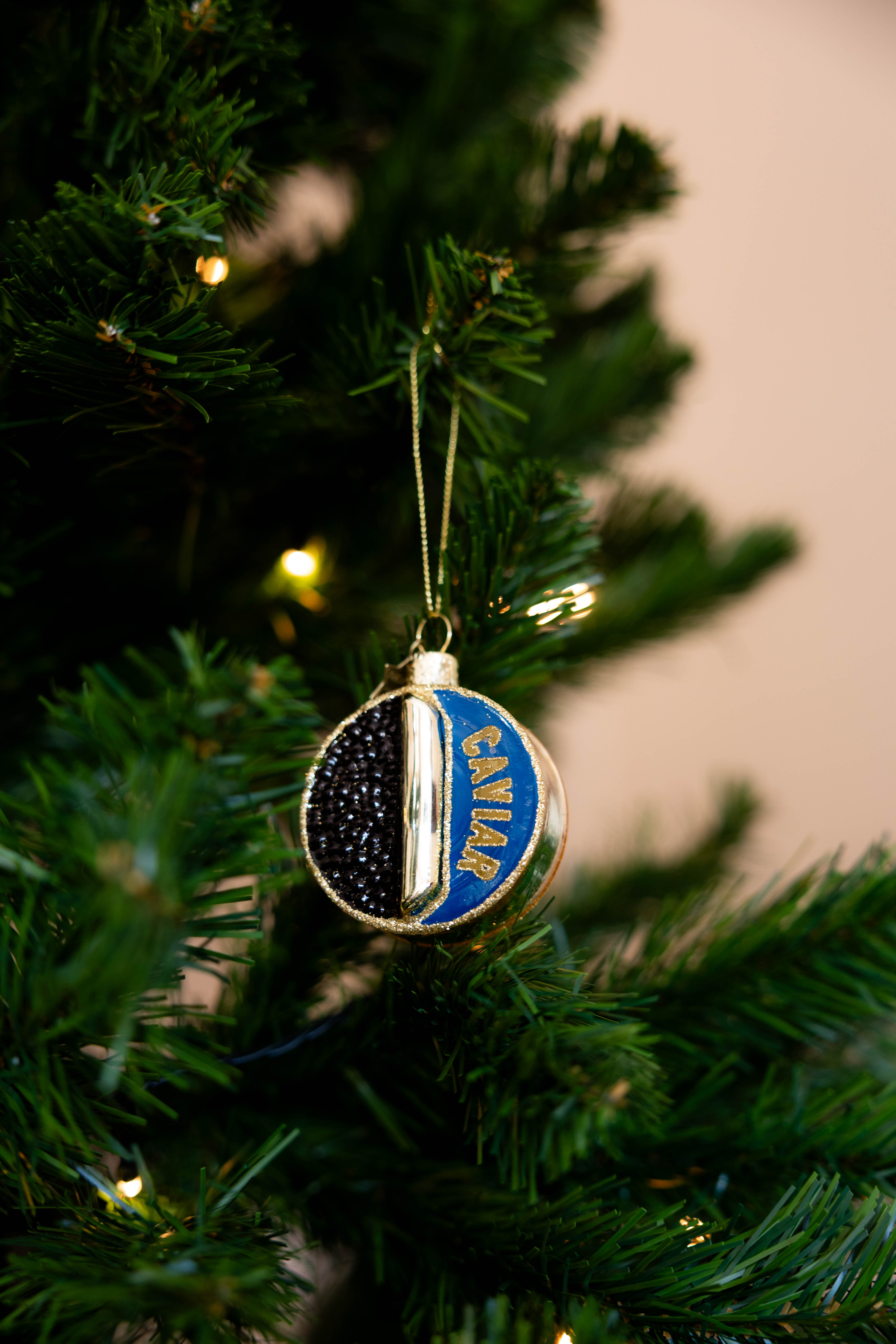 Ornament Blue Caviar Tin Can