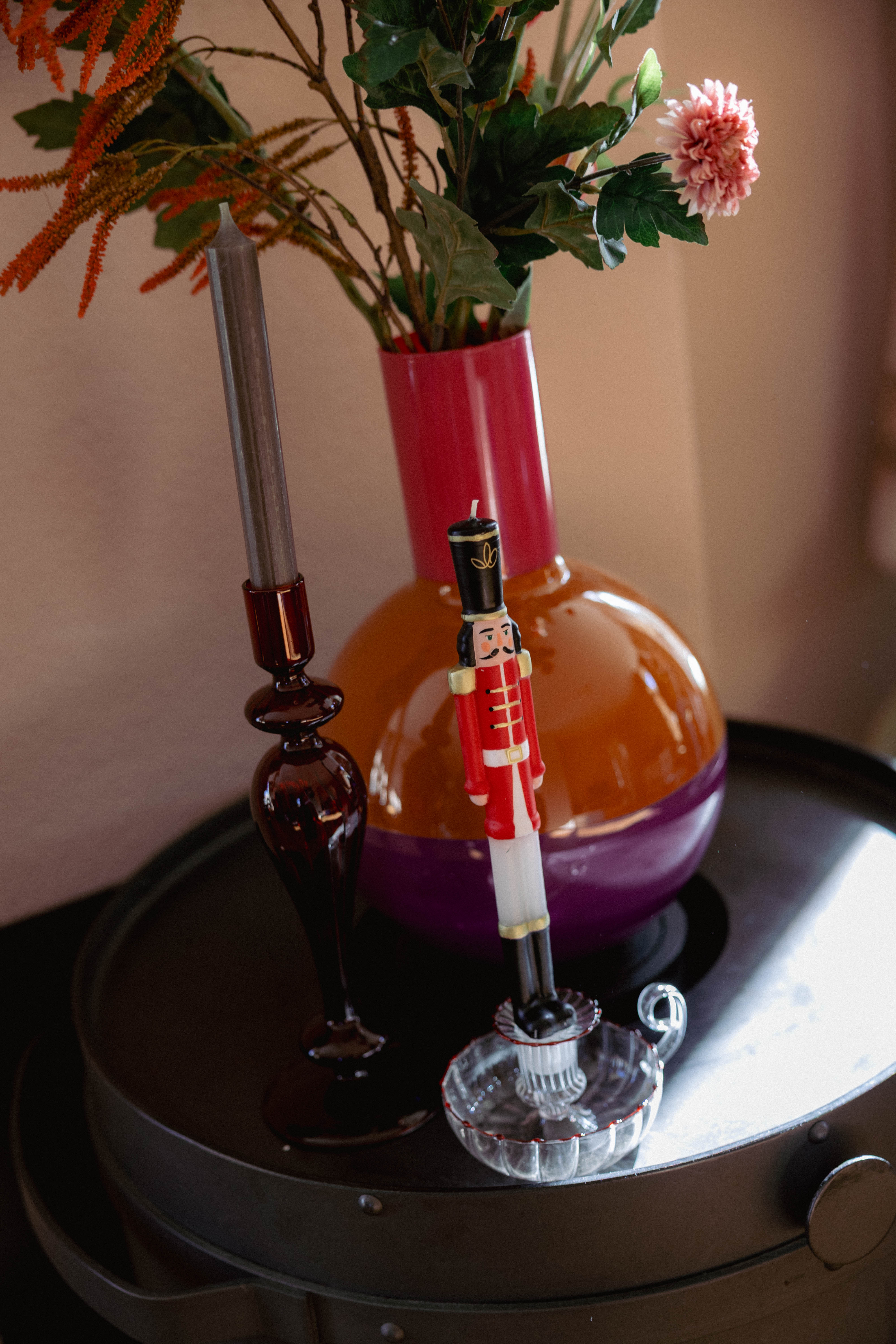 Candle Holder Last Christmas Maroon