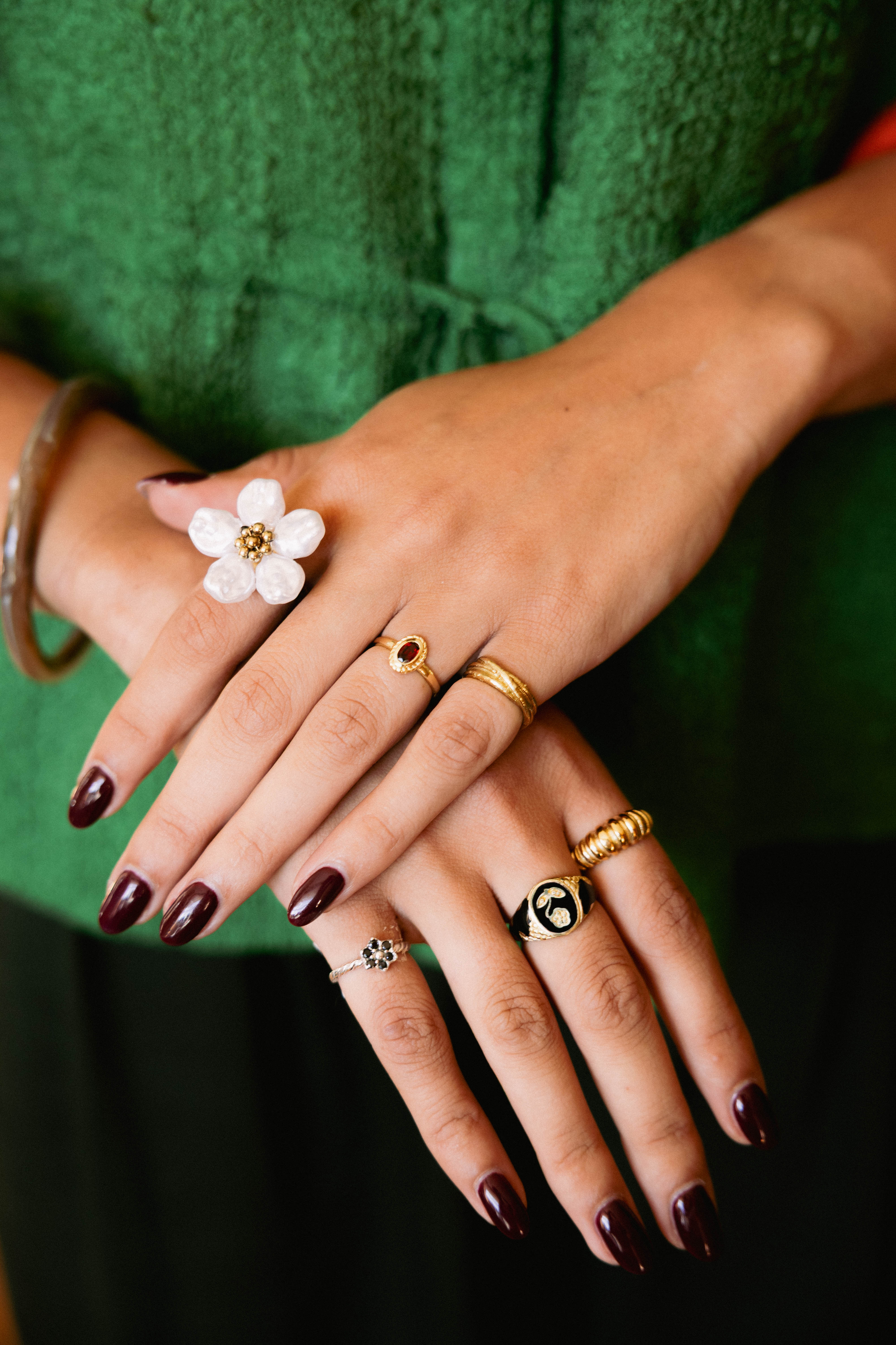 Ring Birthstone January Garnet