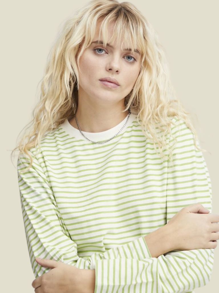 Mira Longsleeve Green Tea Stripe