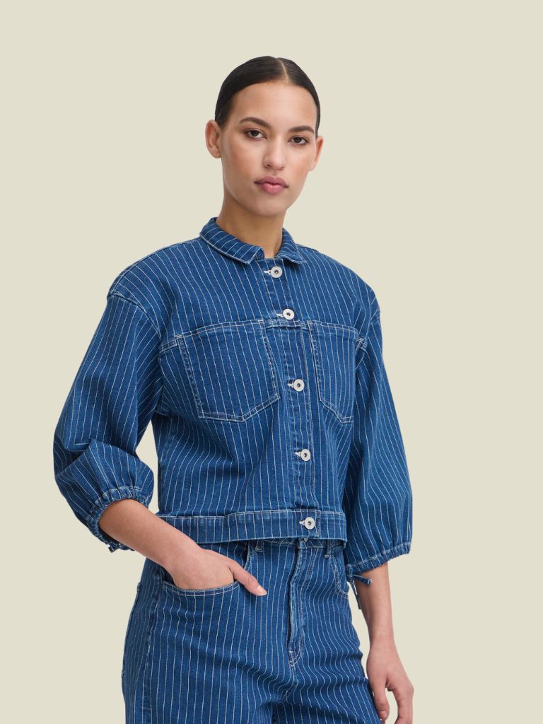 Jacket Cilk Medium Blue Stripe