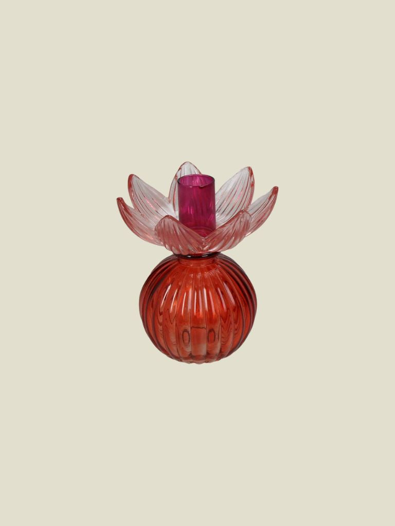 Candle Stick Flower Red Pink