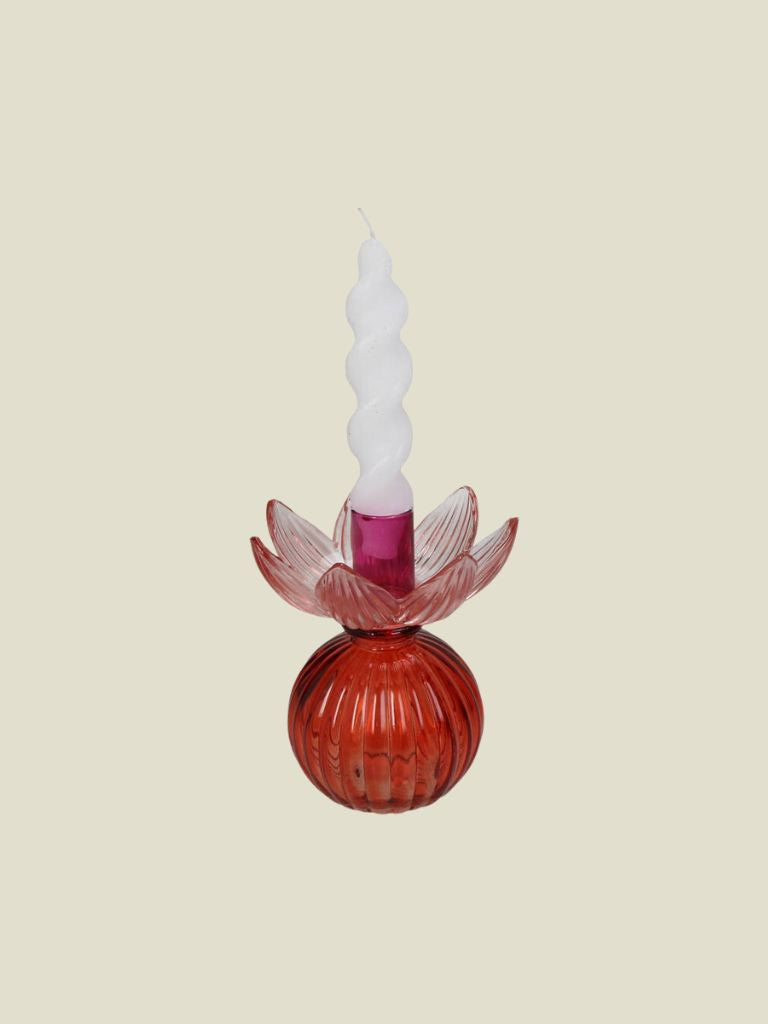 Candle Stick Flower Red Pink