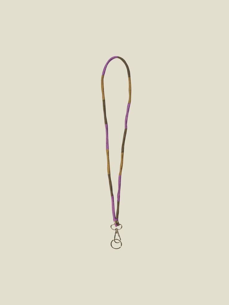 Key Chain Long Brown Purple