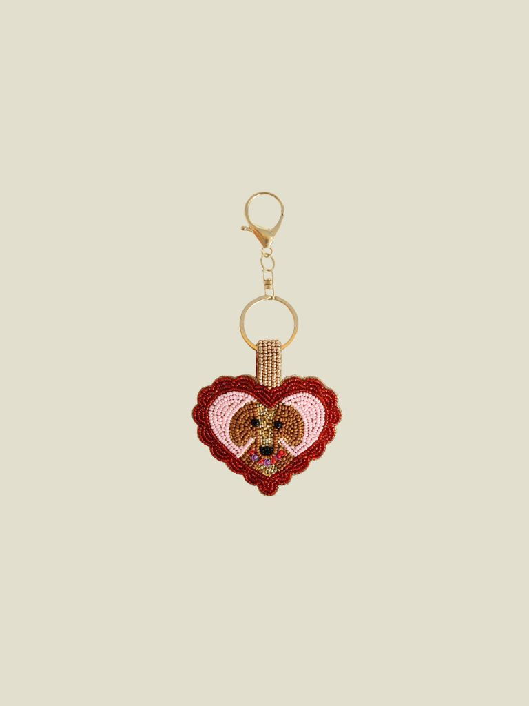 Keychain Beaded Dog