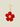 Keychain Red Flower