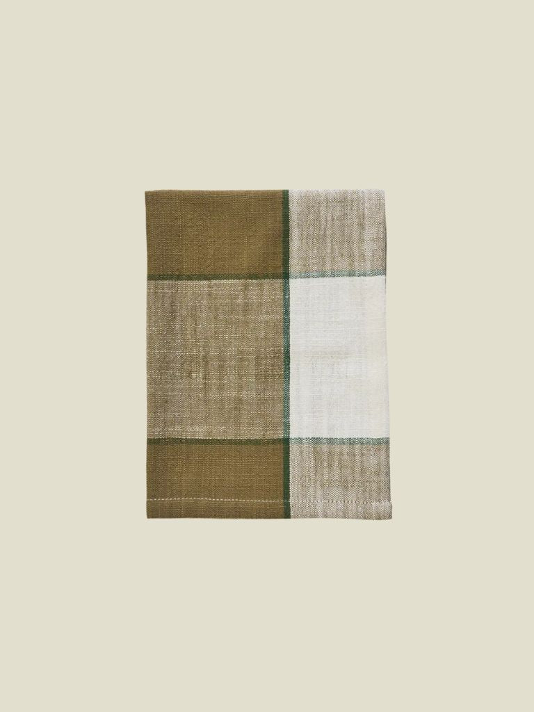 Kitchen Towel Checked Tapenade