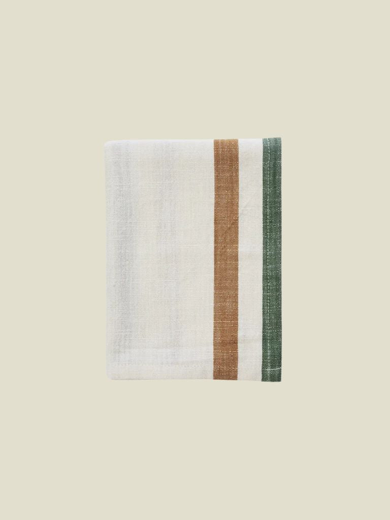 Kitchen Towel Striped Off White