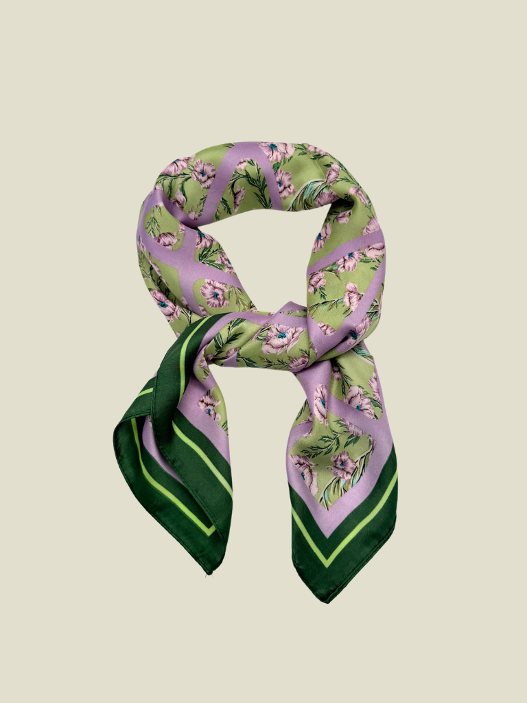 Scarf Valerie Purple Flowers
