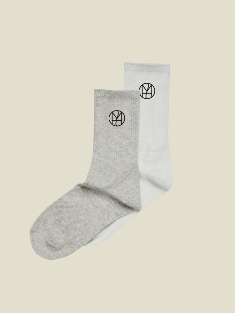 Socks Sporty Icon White Grey