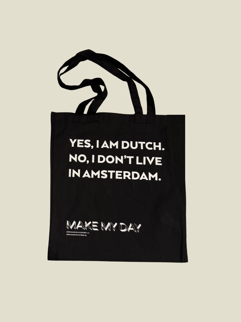 MMD Yes I'm Dutch Tote Bag Black White