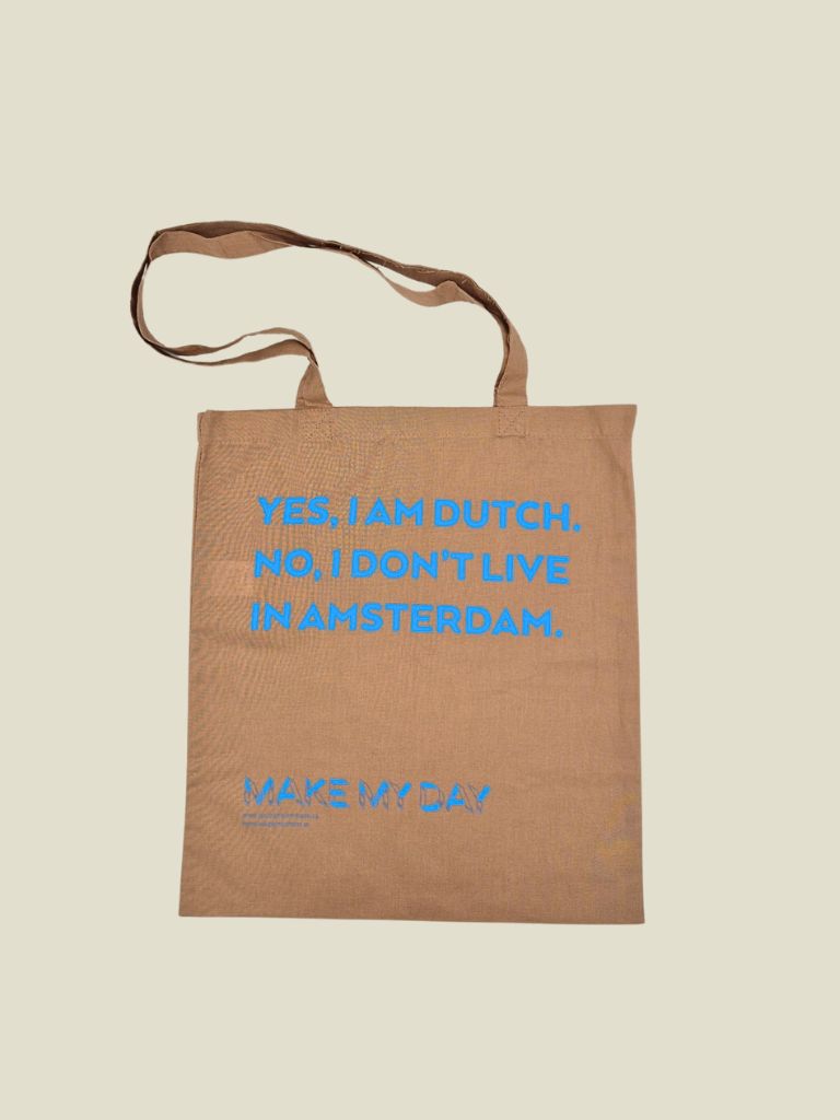 MMD Yes I'm Dutch Tote Bag Brown Blue