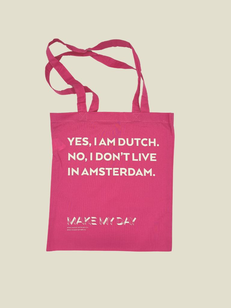 MMD Yes I'm Dutch Tote Bag Pink White