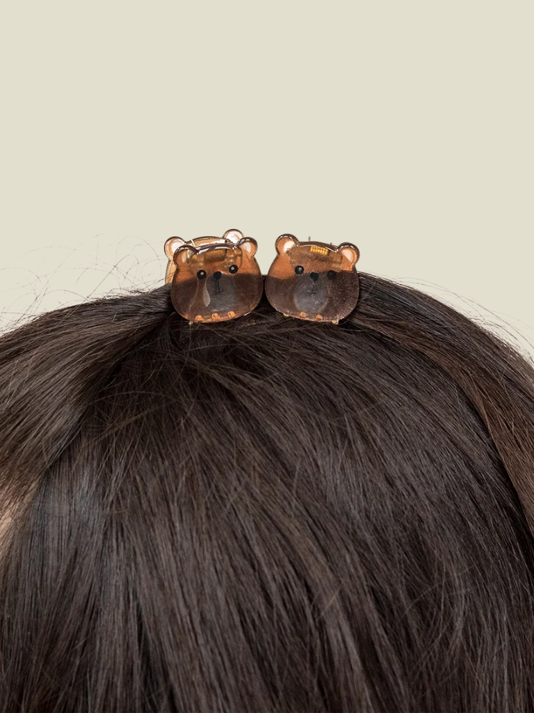 Mini Hairclips Kids Bears ( Set Of 2)