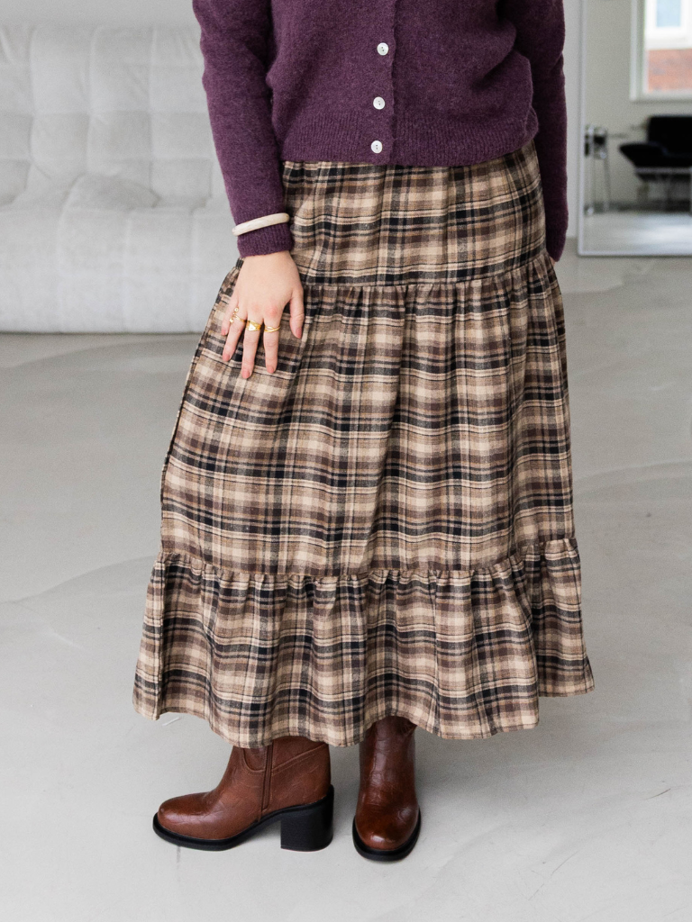 Skirt Dita Checkered Choco