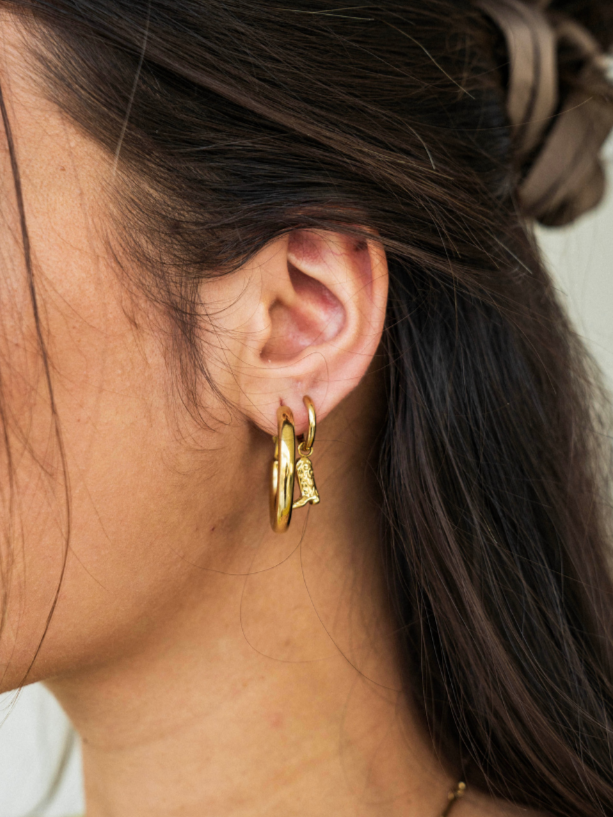 Funky Earrings (Set) S Hoops Gold Small
