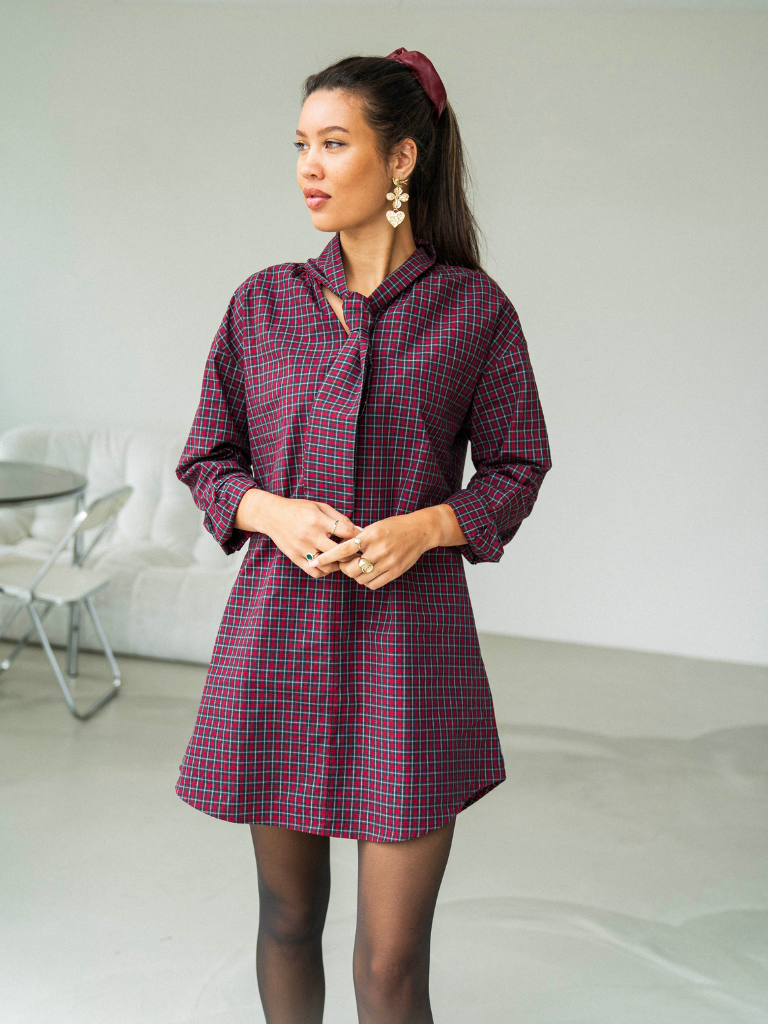 Dress Dedi Red Check