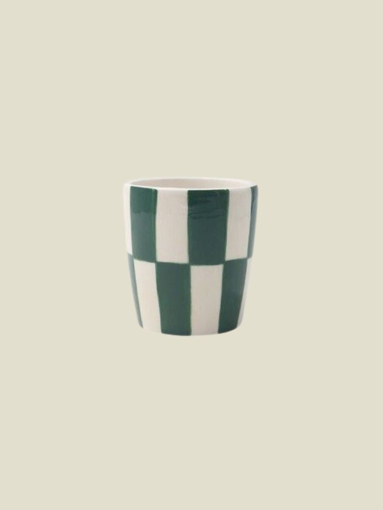 Mug Valentina Green Checkered