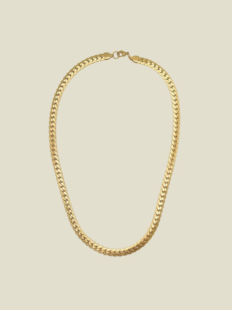 Necklace Big Chain Snake Gold