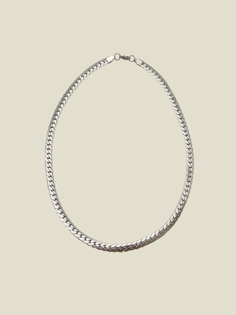 Necklace Big Chain Snake Silver