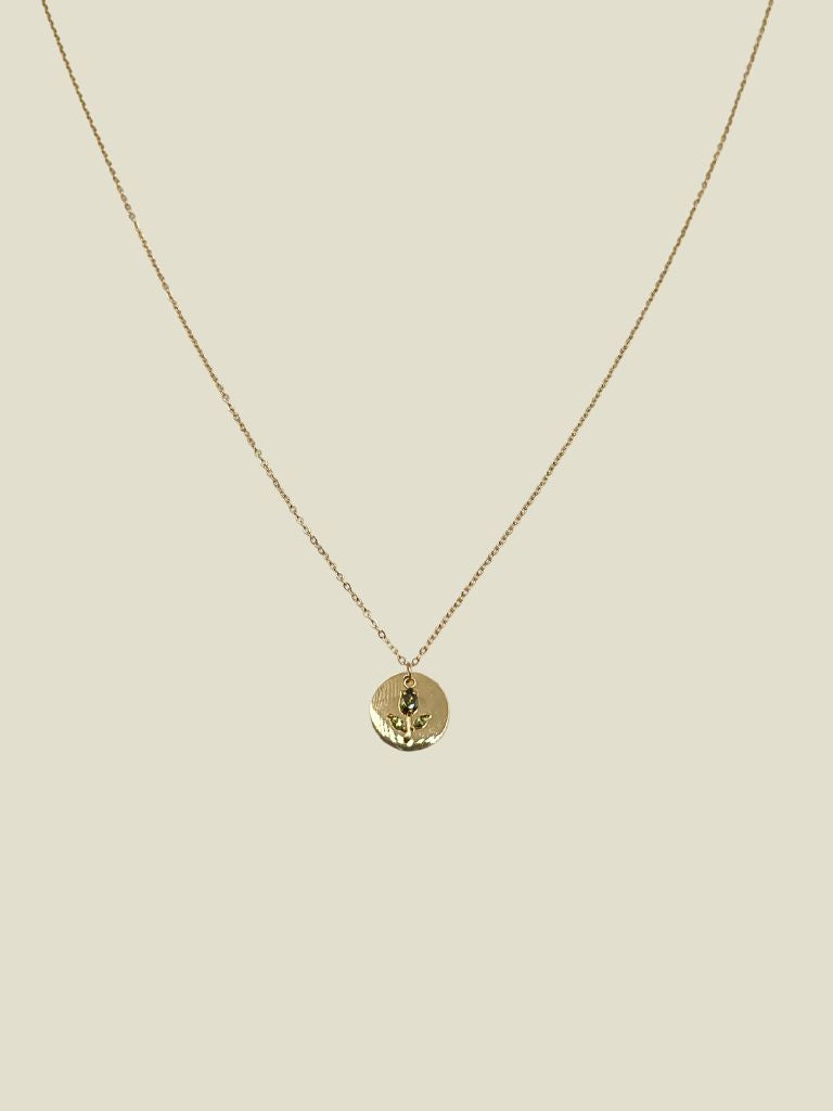 Necklace Circle Tulip Gold