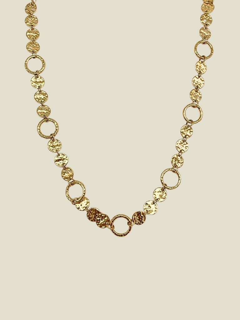 Necklace Closed Open Circles Gold