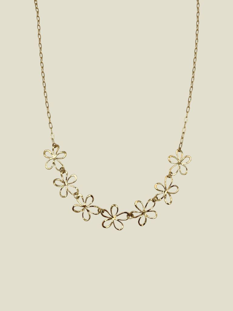 Necklace Flowers Gold