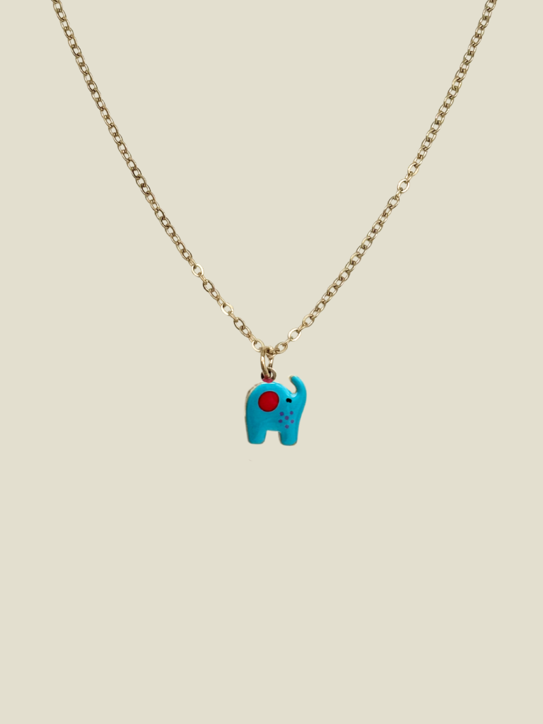 Necklace Kids Elephant Blue