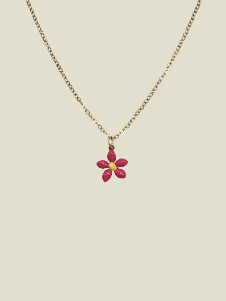 Necklace Kids Flower Pink