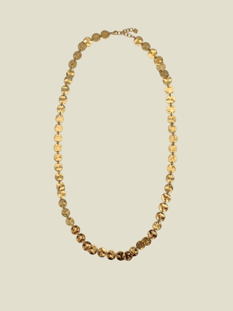 Necklace Long Gold Circles