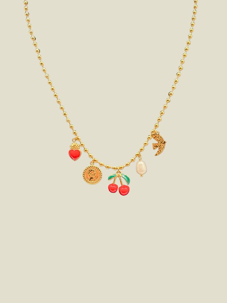 Necklace Lovely Cherry Gold