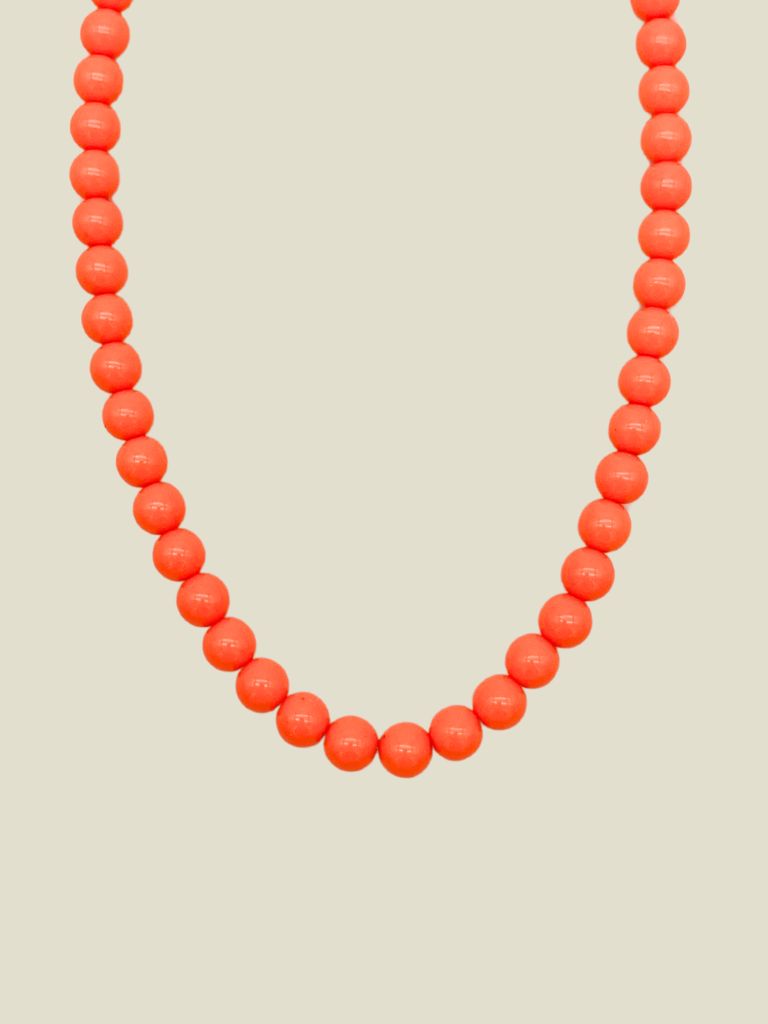 Necklace Orange Beads