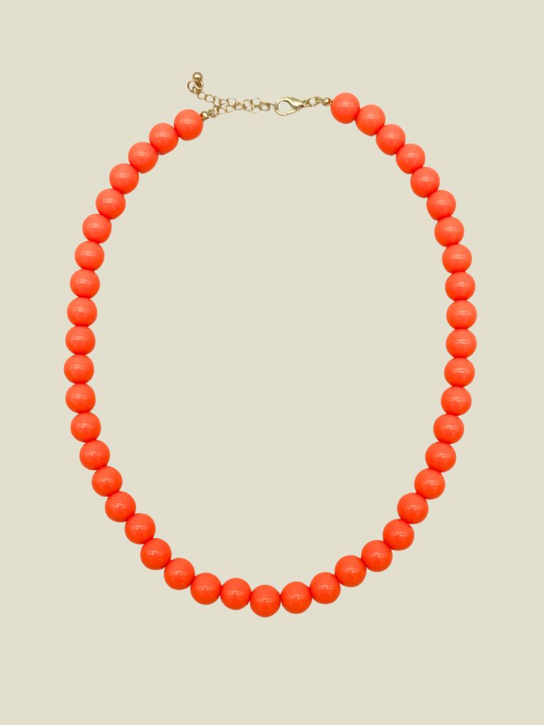 Necklace Orange Beads