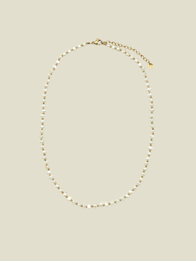 Necklace Pearls And Beads Small Gold