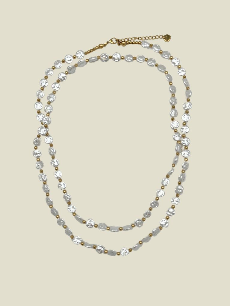 Necklace Round Pearls Gold