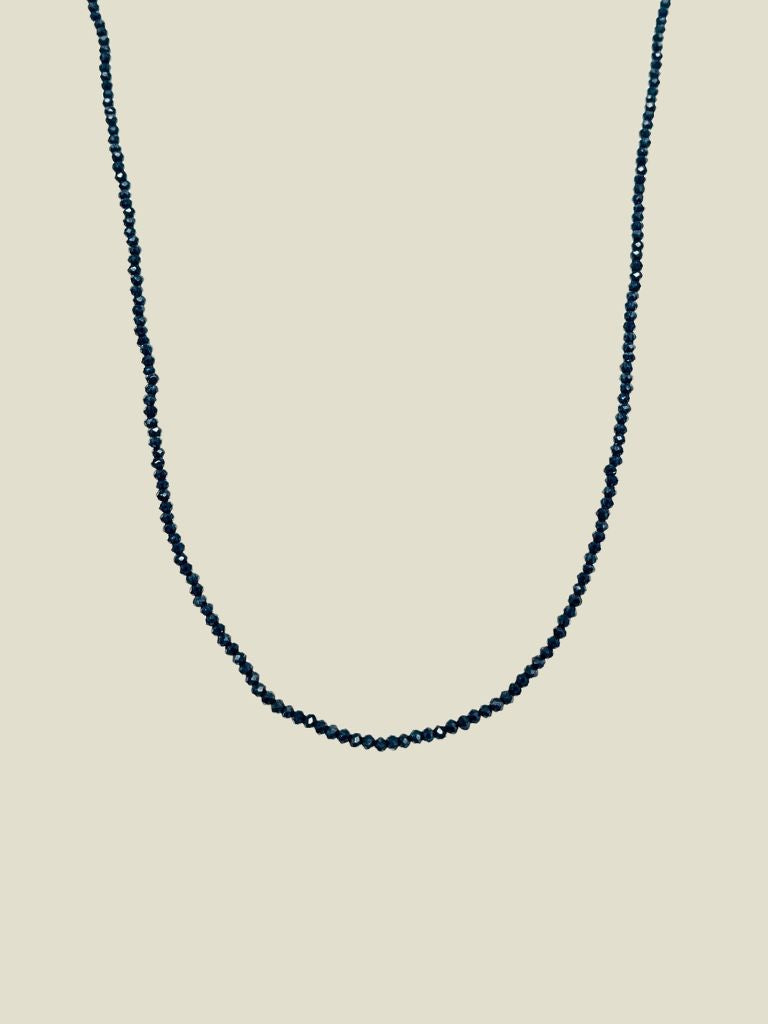 Necklace Small Beads Dark Blue Gold