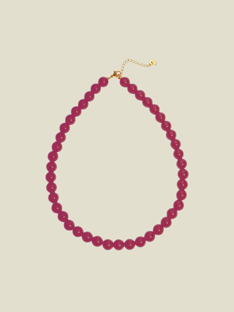 Necklace Small Beads Fuchsia