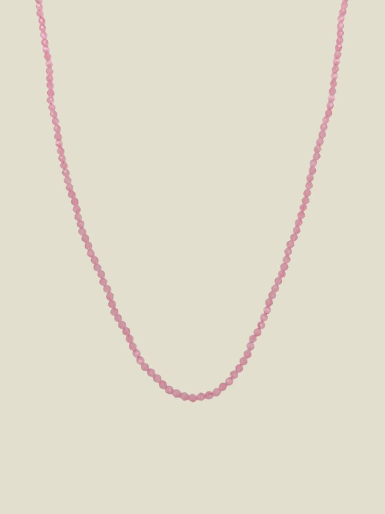 Necklace Tiny Pink Beads