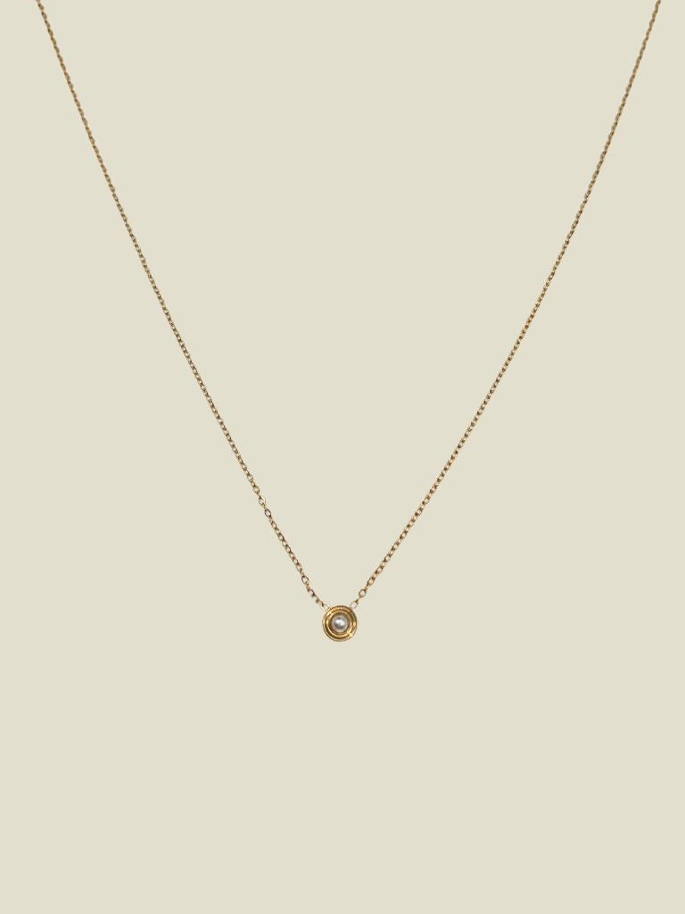 Necklace Turntable Pearl Gold