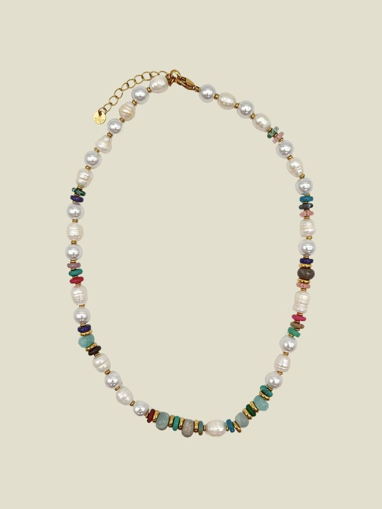 Necklace Yasmin Colorful Pearls