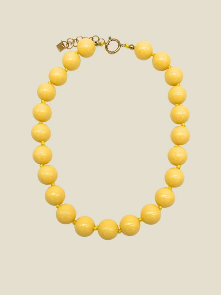 Necklace Yellow Beads